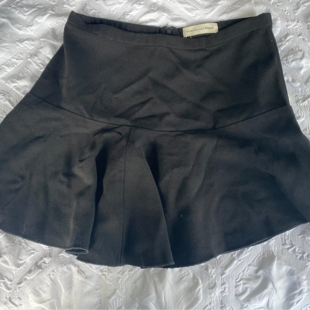 Isabel Marant Étoile Black Mini Flare Skirt